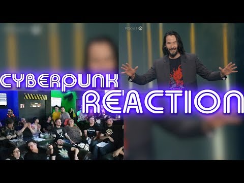 CYBERPUNK 2077 (CROWD REACTION) Keanu Reeves | E3 2019 | XBOX