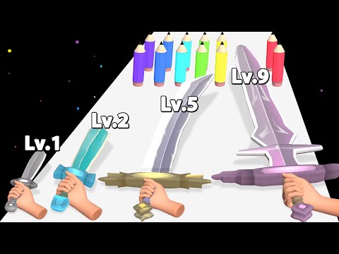 SWORD MELTER RUN - Satisfying ASMR Slicing Mobile Game
