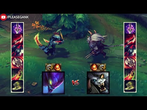 RENGAR vs KHA'ZIX FULL BUILD FIGHT! & 18 LEVEL | 1V1 - League of Legends