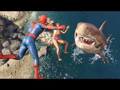 GTA 5 Spider-Man Ragdolls 48