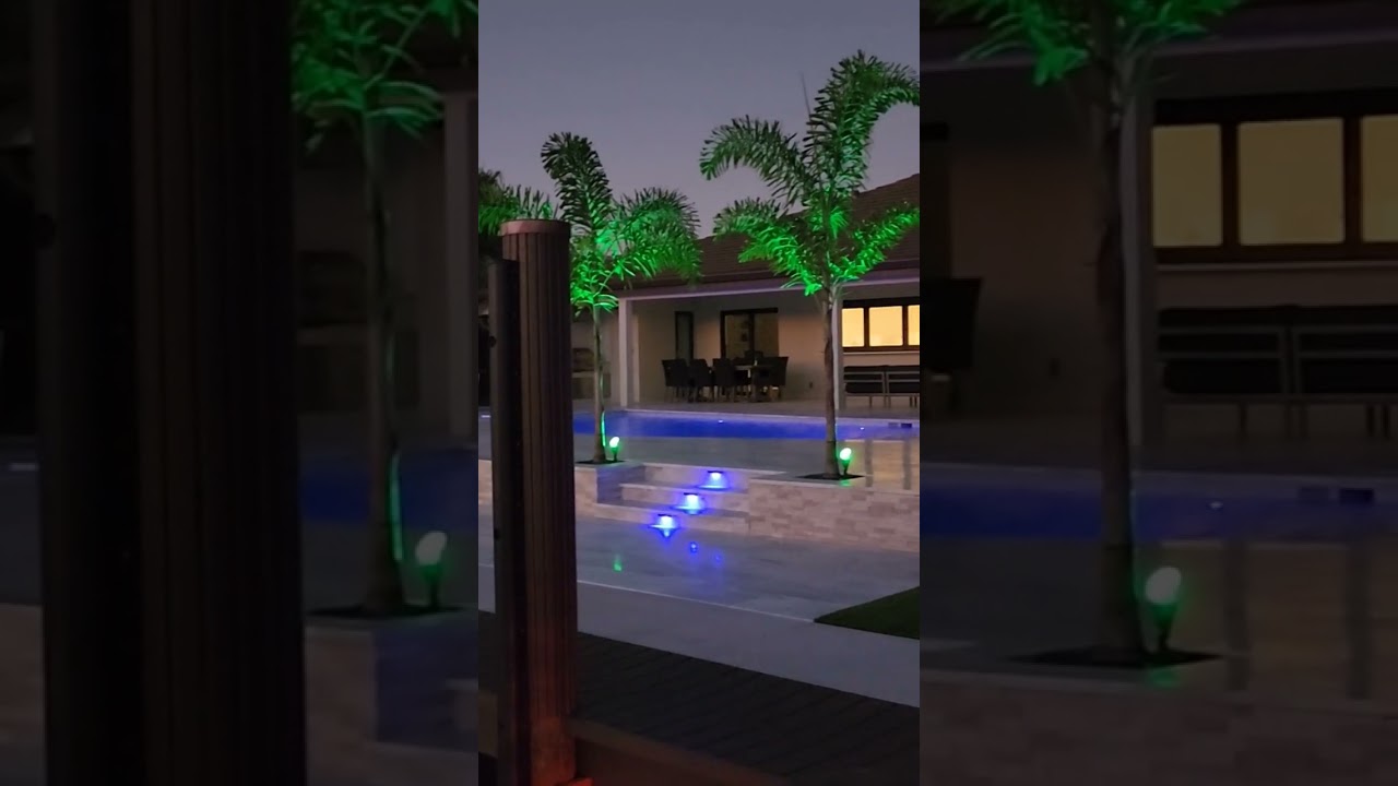 Updated/modern Backyard on the water in north Palm Beach, FL.