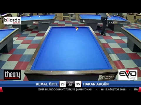 KEMAL ÖZEL & HAKAN AKGÜN Bilardo Maçı - İZMİR BİLARDO 3 BANT TÜRKİYE ŞAMPİYONASI-1. Tur