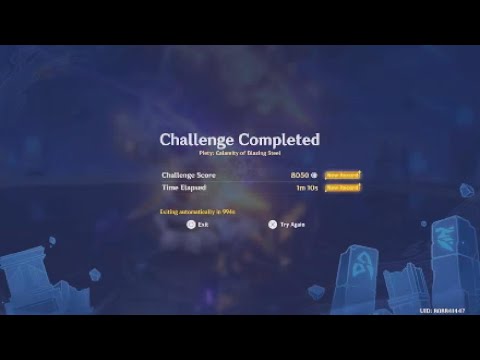 C1 Eula - 8050 score Piety: Calamity of Blazing Steel [3.7 Feast of The Departed Warrior Event]