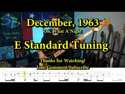 December, 1963 (Oh, What A Night) - The Four Seasons ft. Frankie Valli (Bass Cover with Tabs)