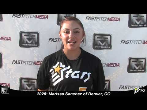 2020 Marissa Sanchez Pitcher and Second Base Softball Skills Video - Colorado Stars