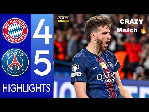 PSG vs Bayern Munich –5-4 Résumé Fou ! | Doublés de Kvaratskhelia et Dembélé | UCL 2026**