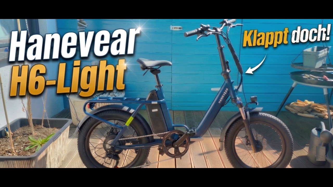 Hanevear H6-Light - kleines und kompaktes Falt E-Bike mit Drehmomentsensor💰879€ -StVZO Beleuchtung!