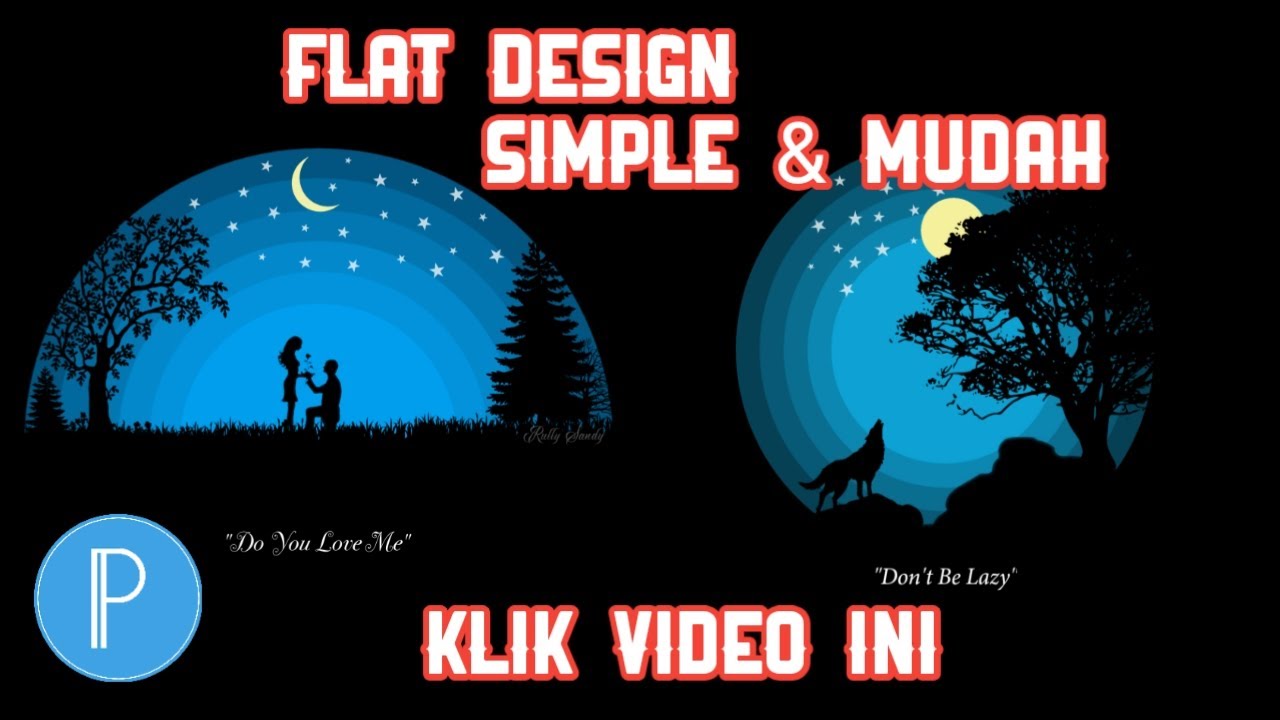 ✔Tutorial cara membuat flat design mudah di android ||| PixelLab