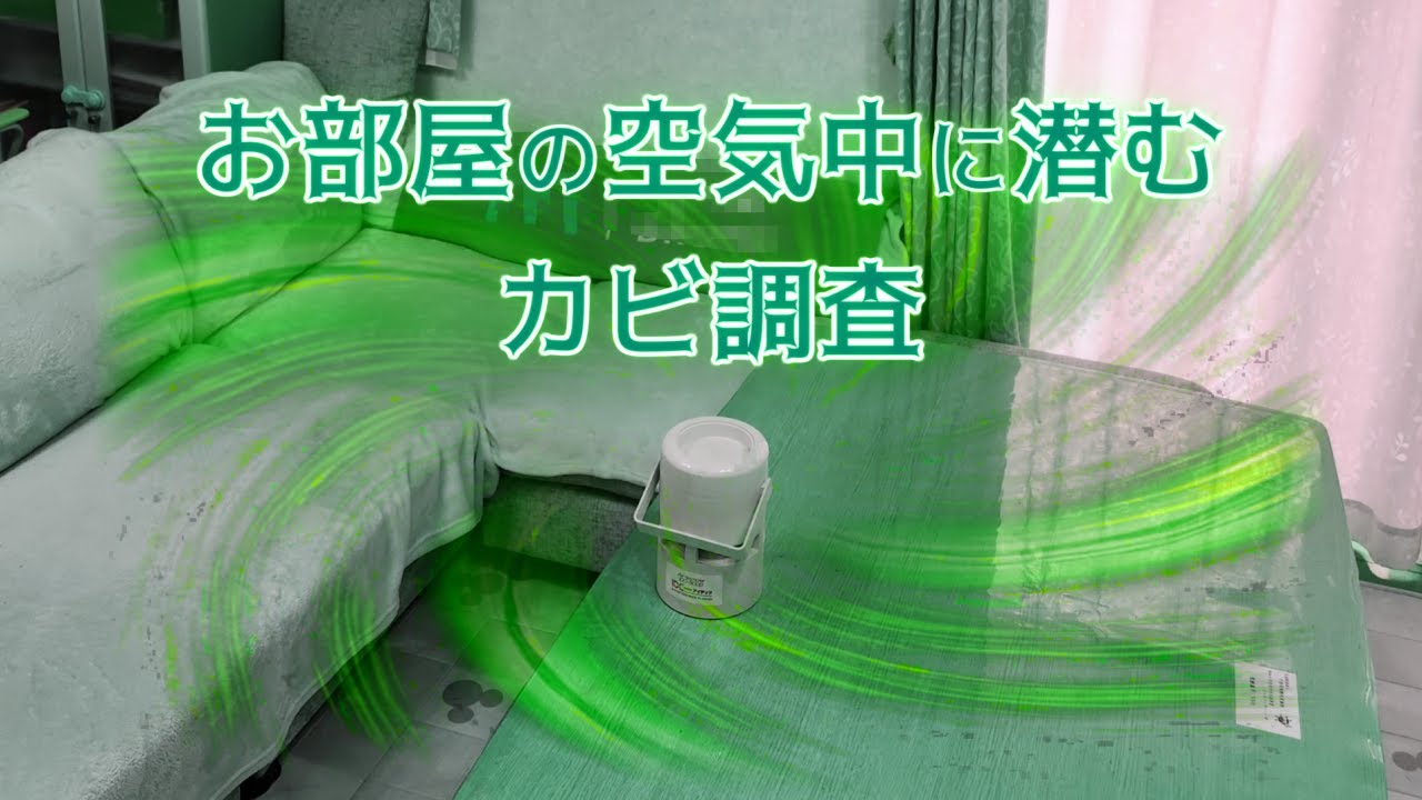 お部屋の空気中に潜むカビ調査