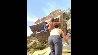 Video thumbnail of Problem 40 (Beer Action), 6c. El Cogul