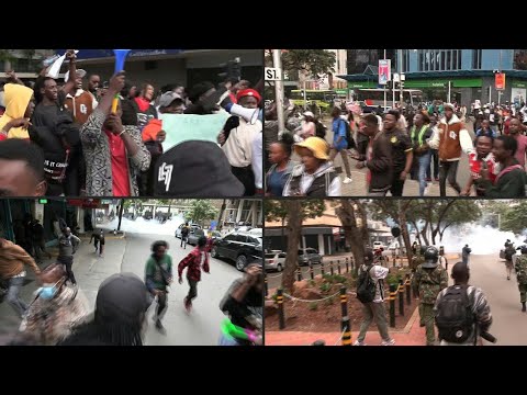 Video Thumbnail: Tear gas fired as hundreds in Kenya continue protest against tax hikes | AFP
