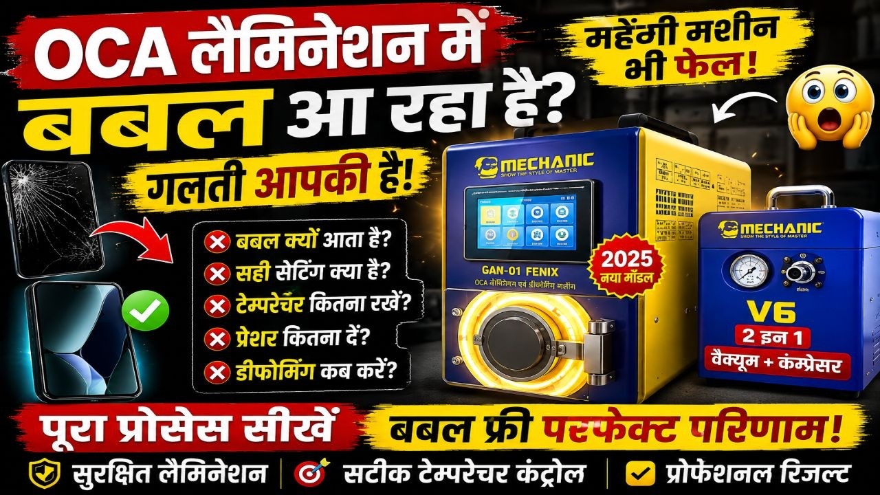 OCA Lamination में ये गलती कर रहे हो 😱 Expert Technician भी चौंक जाएगा  GAN 01 FENI