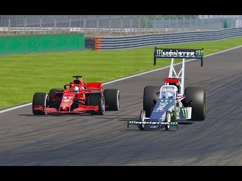 Ferrari F1 2018 vs Top Fuel Dragster - Top Speed Battle