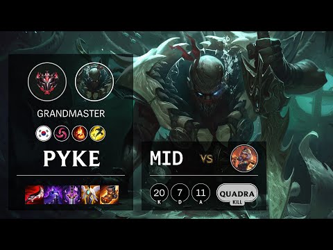 Pyke Mid vs Qiyana - KR Grandmaster Patch 11.11