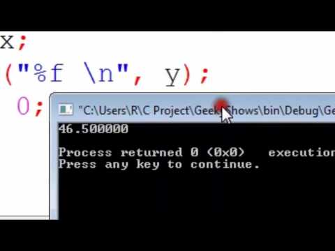 37 Mixed Mode Operation and Automatic Implicit Conversion in C Programming Hindi