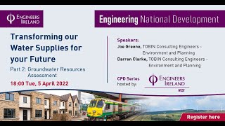 Transforming our Water Supplies for your Future - Part 2: Groundwater Resources Assessment