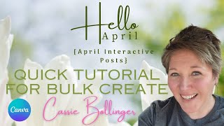 Monthly Interactive Posts- How to create with Bulk Create