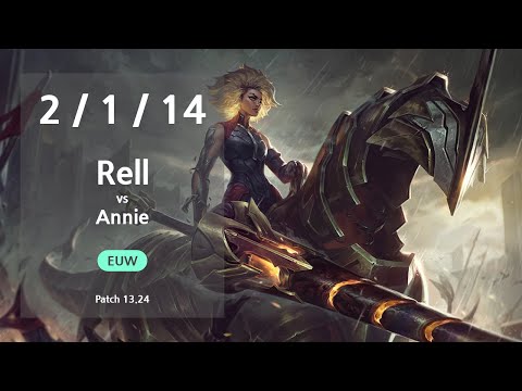 Rell Support vs Annie - EUW Master Patch 13.24