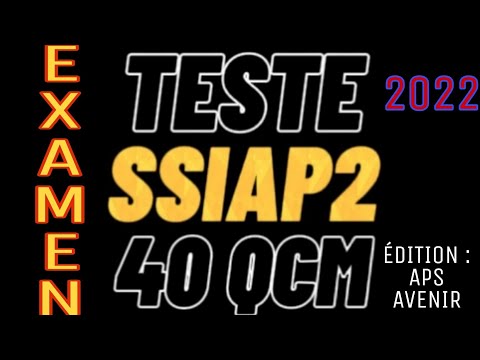 QCM SSIAP2 entraînement partie initial.