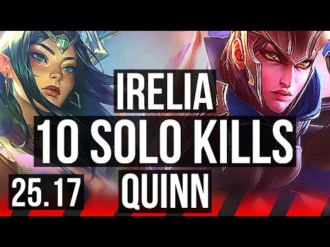 IRELIA vs QUINN (TOP) | 10 solo kills, 10/2/3 | EUW Master | 25.17