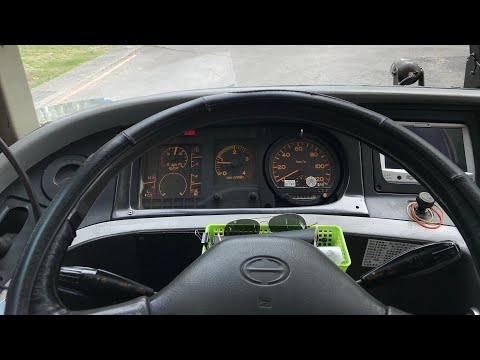 HINO 日野 巴士引擎發動 HINO BUS engine start