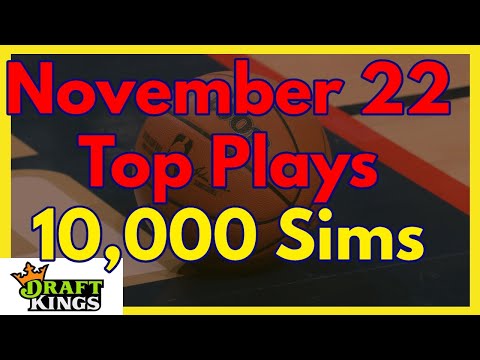Top NBA DFS Plays November 22 based on 10,000 Simulations in Excel
