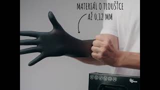 Nitrilové rukavice NITRIL PREMIUM 100 ks, nepudrované, černé