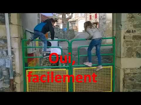 L' Ecole St Martin à Poule les Echarmeaux change son portail !