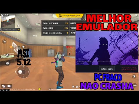 MELHOR MSI LITE PC FRACO 🔥VERSAO MSI 5.12 NAO CRASHA + MELHOR SENSI + FREE FIRE V7A + DESEMPENHO🚀