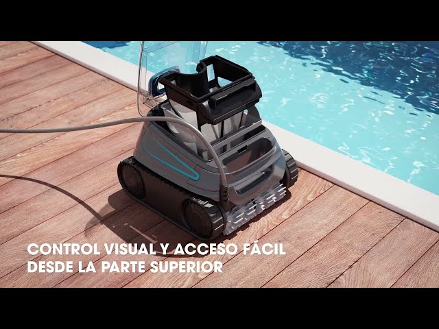 Vídeo relacionado con Limpiafondos CNX 50 iQ Zodiac. Piscinas de hasta 12 x 6m; Limpia Suelo, Paredes y línea de Agua. Lift System y Control Remoto Desde la App. Cable 18m con Sistema Anti-Nudos, Doble filtración y Carro.