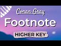 [Higher Key] Conan Gray - Footnote - Karaoke Instrumental (Piano)