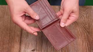 Зручний затискач для грошей із натуральної гладкої шкіри ST Leather 19427 коричневий