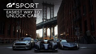 GT SPORT - How to Unlock Cars Fast (EASIEST WAY TO GET FREE GIFT CARS)