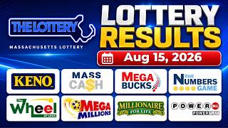 Massachusetts Lottery Results Today – August 15, 2026  #masslottery