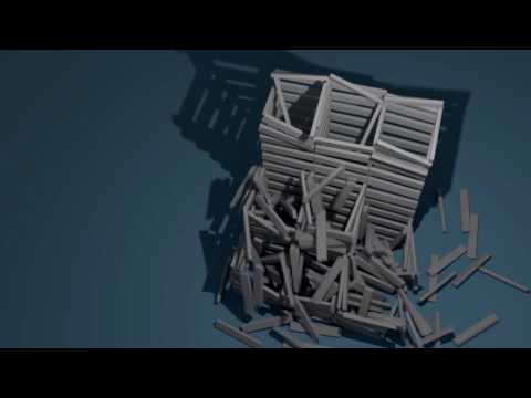 Keva  plank demolition in Blender Cycles