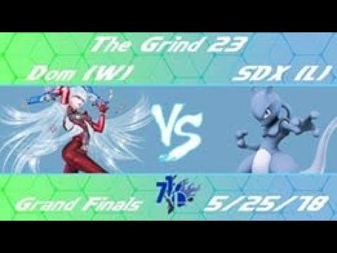 The Grind 23 Dom(Bayonetta,Ryu) vs SDX(Mewtwo) Grand Finals SSB4
