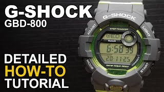 Gshock GBD-800 - Detailed How-To Tutorial on module 3464