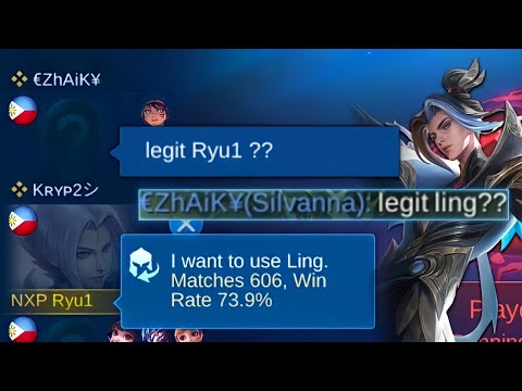 I CHANGED MY NAME TO RYU1 AND THIS HAPPENED | Ling Fasthand Gameplay - MLBB