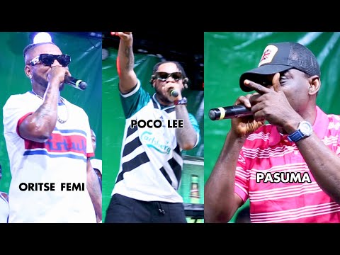 Watch How Pasuma, Oritse Femi And Poco lee Rock The Stage @Trophy Tungba Concert In Agege