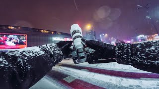 200mm SNOWY POV Street Photography