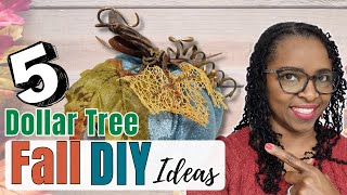 🍂 5 Beautiful Blue Fall DIYs 🍂 Stunning Dollar Tree Decor Ideas on a Budget🍁