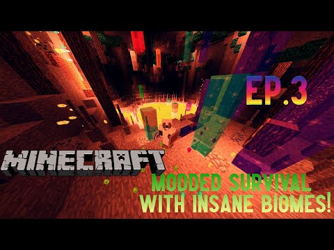 Ethan Sweat - Minecraft: Modded Survival with INSANE BIOMES |  EP.3 Deep & Dark Crystal Caves!