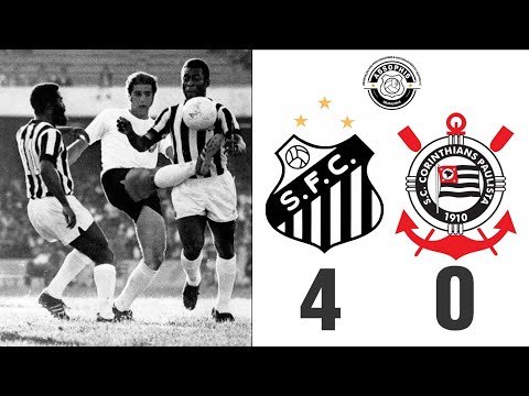 Santos 4 x 0 Corinthians - 11/26/1972 - Clodoaldo, Nenê (2) and Edu in one of their most beautifu...