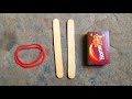 How To Make Gun Shoot Ice Cream Stick Rubber Band Machis Box Easy DIY