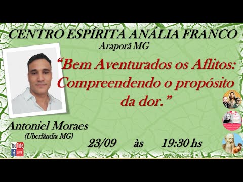 Palestra “Bem Aventurados os Aflitos: Compreendendo o propósito da dor ”.