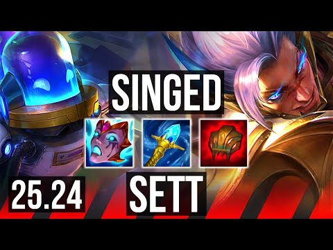 SINGED vs SETT (TOP) | Aftershock, 39K damage | NA Grandmaster | 25.24