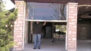 Rope and Pulley Rigged Clear Vinyl Curtains