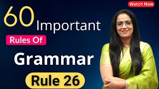 60 Important Rules Of Grammar | Rule - 26 | Basic English Grammar in Hindi | English With Rani Mam