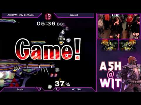 Generic (Ganon, Falcon) vs WIT | ORLY (Ganon, Peach) - ASH@WIT #37 Melee Bracket
