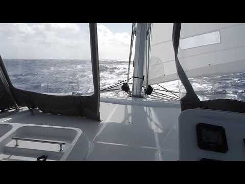 Flybridge on a 45'Catamaran crossing the Atlantic